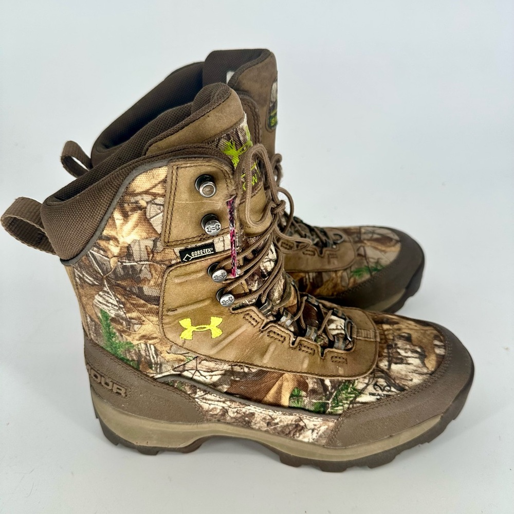 Under Armour Brow Tine Hunting Boots Waterproof GoreTex 800g Insulate Mens 8 EXC - Picture 2 of 7